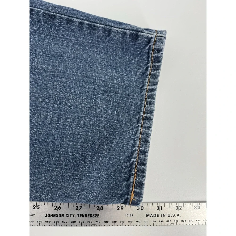 Levi's Size 44x30 Blue Denim Jeans Regular Fit Straight Leg Red Tab